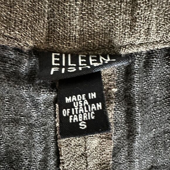 Eileen Fisher Green Linen & Rayon Straight Cropped Lightweight Pants Size S - Picture 7 of 8